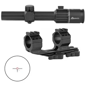 Burris 1-6X24 RT6 LPVO 30mm illuminated Rifle Scope + PEPR QD Picatinny Mounts - Picture 1 of 7