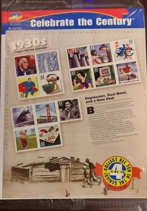 Celebrate the Century 1930s US Postage Stamps UNOPENED Collectors Pack - Picture 1 of 1
