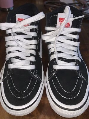 NWOB Talla 3.5 para niños - Zapatillas de skate VANS Pop Crush Sk8-Hi negras Foto 1 de 4