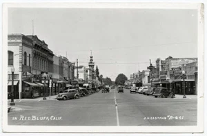 Vintage RPPC Street Scene, Red Bluff California - Bild 1 von 2