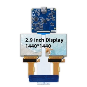 2,9 Zoll DIY VR Bildschirm 1440x1440 LCD Display 2K Panel HDMI Treiber Platine Modul - Bild 1 von 8