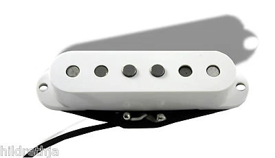 Guitar Pickup Single Coil 6.5K Bridge Staggered Pole White Bitterroot 081090WHBG - Image 1 of 4