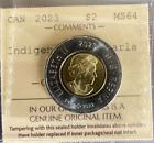 Canada-2 dollars - 2023 - indigène ; 4 perles ; couleur - certifié ICCS - MS-64
