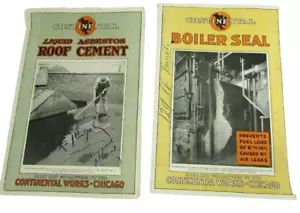 Continental Liquid Asbestos Roof Cement & Boiler Seal Advertising Handbills WWII - Picture 1 of 5
