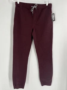 AEROPOSTALE men's NWT joggers size S burgundy drawstring pockets outdoor sports - Picture 1 of 14