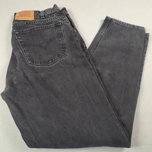 Levi's 560 Jeans Mens 38X34 Black Made In Usa Loose Fit Tapered Leg Denim Pants - Foto 1 di 13