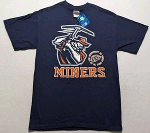UTEP Miners Adult Medium Short Sleeve T-Shirt Graphic Navy Blue Men's Women's - Picture 1 of 10