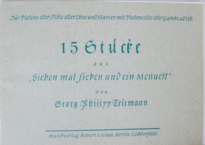 Telemann 15 stucke aus SIeben mal sieben und ein Menuett Lienau - Picture 1 of 1