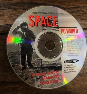 vintage CD - SPACE: A Visual History of Manned Spaceflight PC World 1994 DOS Win - Picture 1 of 1