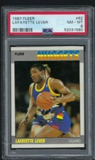 1987 Fleer Basketball #62 Lafayette Lever PSA 8