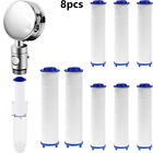 8pcs Shower Head-Filters Negative Ions Pressurized Handheld Bathroom Showering