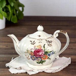 Vintage Rose Porcelain Teapot Japan---Music Feature Does Not Work - Picture 1 of 12