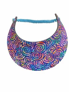 PICKLEBALL MARKETPLACE - Visera de espuma de tela para mujer - "Remolinos coloridos" - Imagen 1 de 1