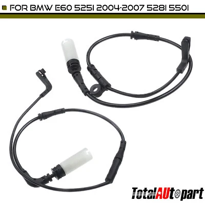 Sensor de desgaste de pastillas de freno de disco 2 piezas para BMW E60 525i 528xi 530i 535xi delantero y trasero Foto 1 de 4