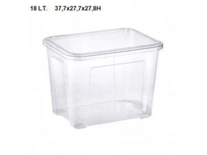 Contenitore Combi Box In Plastica Con Coperchio a Scatto Trasparente 18 L - Foto 1 di 1