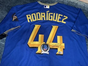 Julio Rodriguez Signed Seattle Mariners Jersey City Connect Superstar Beckett - Picture 1 of 4