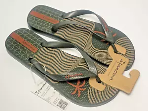 Ipanema Mens Summer V Ad Green Green Brown Tile 11 - Picture 1 of 4