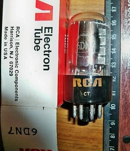 Strong NOS RCA Black Plate Side O Getter 6DN7 Tube - Picture 1 of 3