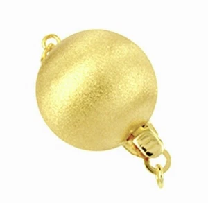 Genuine 18K Yellow Gold Matte Findings For Necklace or Bracelet Clasp 6 - 12mm - Picture 1 of 7