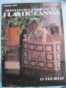 Leisure Arts 0138 NEEDLEPOINT PROJECTS 1978 plastic canvas 25pg booklet 13charts - Picture 1 of 4