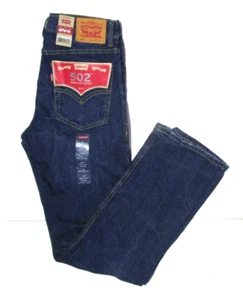Levis 502 Regular Taper Dark Blue Youth Jean, New Regular Fit Sz 16 Reg (28x28) - Picture 1 of 4