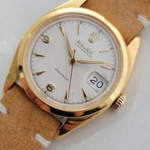 Mens Rolex Oysterdate Precision 6494 34mm Gold Capped 1950s Manual Wind NA121B - Picture 1 of 12