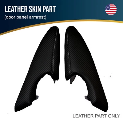 Fits 13-20 Subaru BRZ Scion GRS Toyota GT86 Carbon Door Armrest Gray Stitch  - Image 1 of 4
