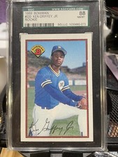 1989 Bowman Ken Griffey Jr SGC 88 Rookie Reds Mariners “the Kid” Hof Legend —-a