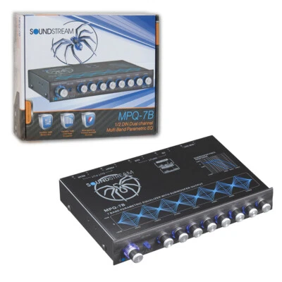 Soundstream MPQ-7B Car 7 Band Dual Ch. Parametric Equalizer w/ Sub Level Control - Image 1 of 3