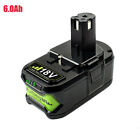 6.0Ah Pack 18V Lithium Battery For Ryobi P108 ONE+ Plus RB18L40 RB18L50 P104 UK
