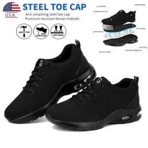 Steel Toe Shoes Work Boots mens Work Sneaker Safety Shoes Indestructible Shoes - Picture 1 of 14