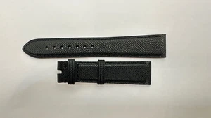 ORIGINAL Omega 19mm x 16mm Black Leather Band Strap NEW 97511073 - Picture 1 of 7