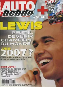 AUTO HEBDO N°1603 27.06.2007 GUIDE GP FRANCE GT-FIA MONZA PORSCHE 911 TURBO CAB - Bild 1 von 1