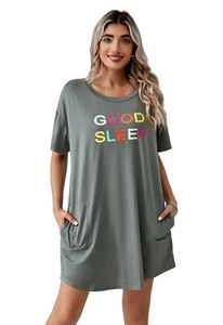 Richie House Nightgowns Sleepshirts Nightshirt Lounge Dress Sleepwear RHW4069 - Picture 1 of 14