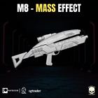 Mass Effect M8 Avenger assault rifle custom use w/ 4" 6" 7" 12" action figure