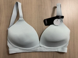 Modern Movement T Shirt Bra Comfortably Cool Lined Wire Free Blue- 32C - Picture 1 of 5