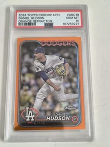 DANIEL HUDSON ORANGE REFRACTOR 08/25 TOPPS CHROME UPDATE 2024 USC19 PSA 10 - Bild 1 von 2