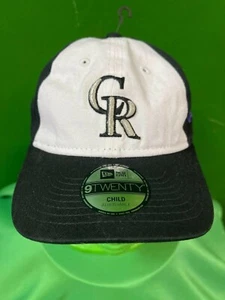 MLB Colorado Rockies New Era 9TWENTY Gorra/Sombrero Blanco y Negro Correa Juvenil Nuevo con Etiquetas - Imagen 1 de 7