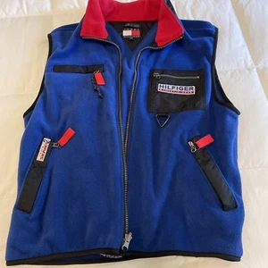 VTG Vintage Tommy Hilfiger Athletic Gear THA Series 2 Blue & Red Vest Men’s L - Picture 1 of 6