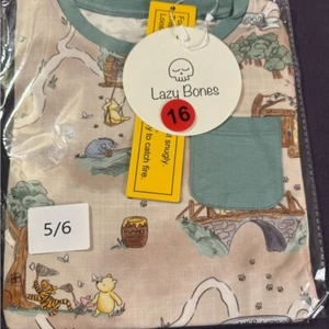 Lazy Bones Kids bamboo short sleeve shirt size 5/6 - Picture 1 of 2
