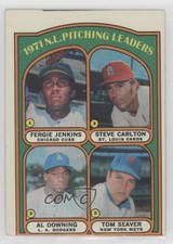 1972 Topps League Leaders Fergie Jenkins Steve Carlton Al Downing Tom Seaver HOF