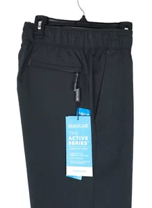 Haggar Men's Active Series Straight-Fit Comfort Pant Black 29x30 NWT - Picture 1 of 6