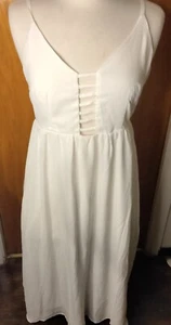 (J) Cupshe wunderschönes weißes Maxikleid mit Leiterausschnitt weiß - Bild 1 von 10