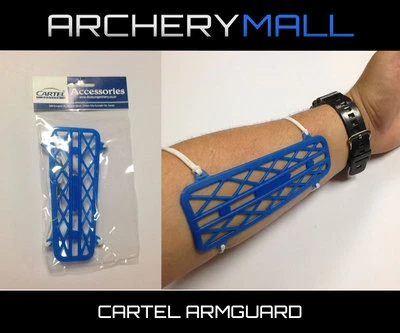 Protetor de braço Cartel arco e flecha iniciante/juvenil - Plástico azul, confortável - Imagem 1 de 4