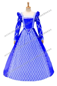 Victorian Renaissance Court Style Ladies Prom Ball Gown Elegant Dress  - Picture 1 of 42