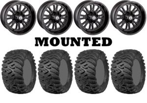 Kit 4 ITP TerraCross R/T XD Tires 25x8-12/25x10-12 on Moose 399X Matte Black FXT - Picture 1 of 5