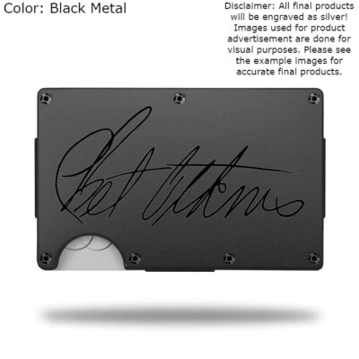 Custom CHET ATKINS AUTOGRAPH Laser Engraved Wallet - Pick A Wallet Color - Image 1 of 4