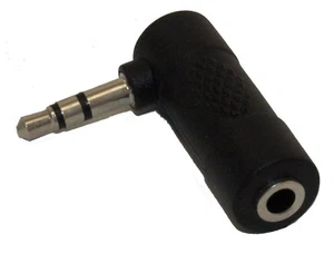 3.5mm Right Angle Adapter  Male/Female Stereo TRS (3 connector) - Picture 1 of 2