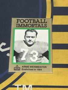 1985-88 Football Immortals - Arnie Weinmeister #125 - Picture 1 of 2