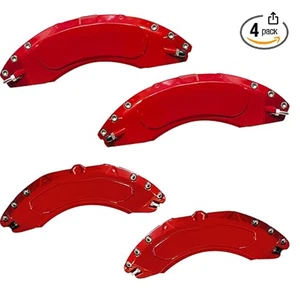AOOA Caliper Covers Red Brake Aluminum Covers Fits 2011-2018 RAM 1500(Set of 4) - Picture 1 of 7
